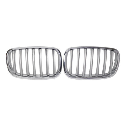 2X Chrome Front Bumper Grille for BMW X5 X6 (2007–2013)