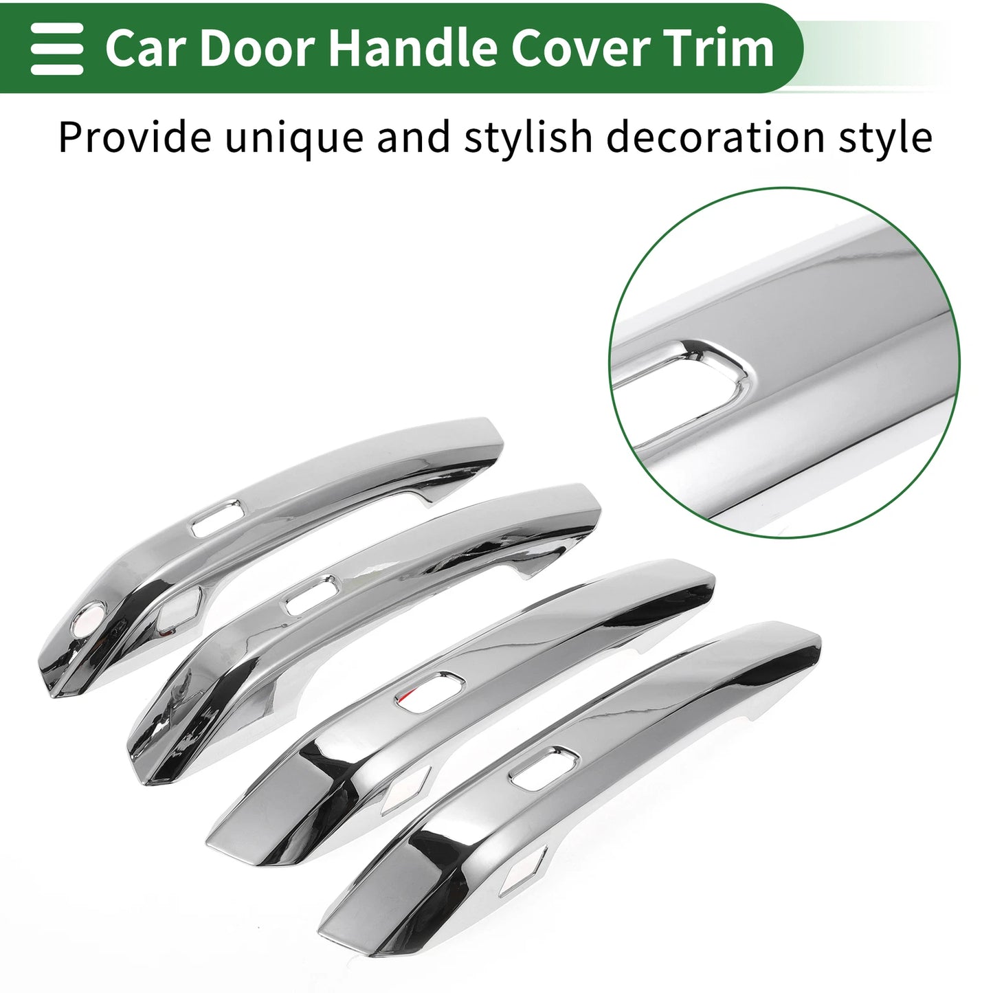 Car Door Handle Cover Trim for Audi A4L (2017–2021) Silver Tone
