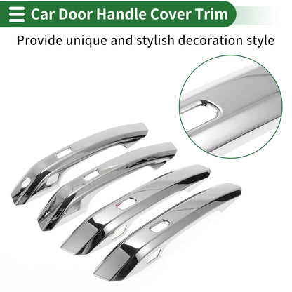 Car Door Handle Cover Trim for Audi A4L (2017–2021) Silver Tone