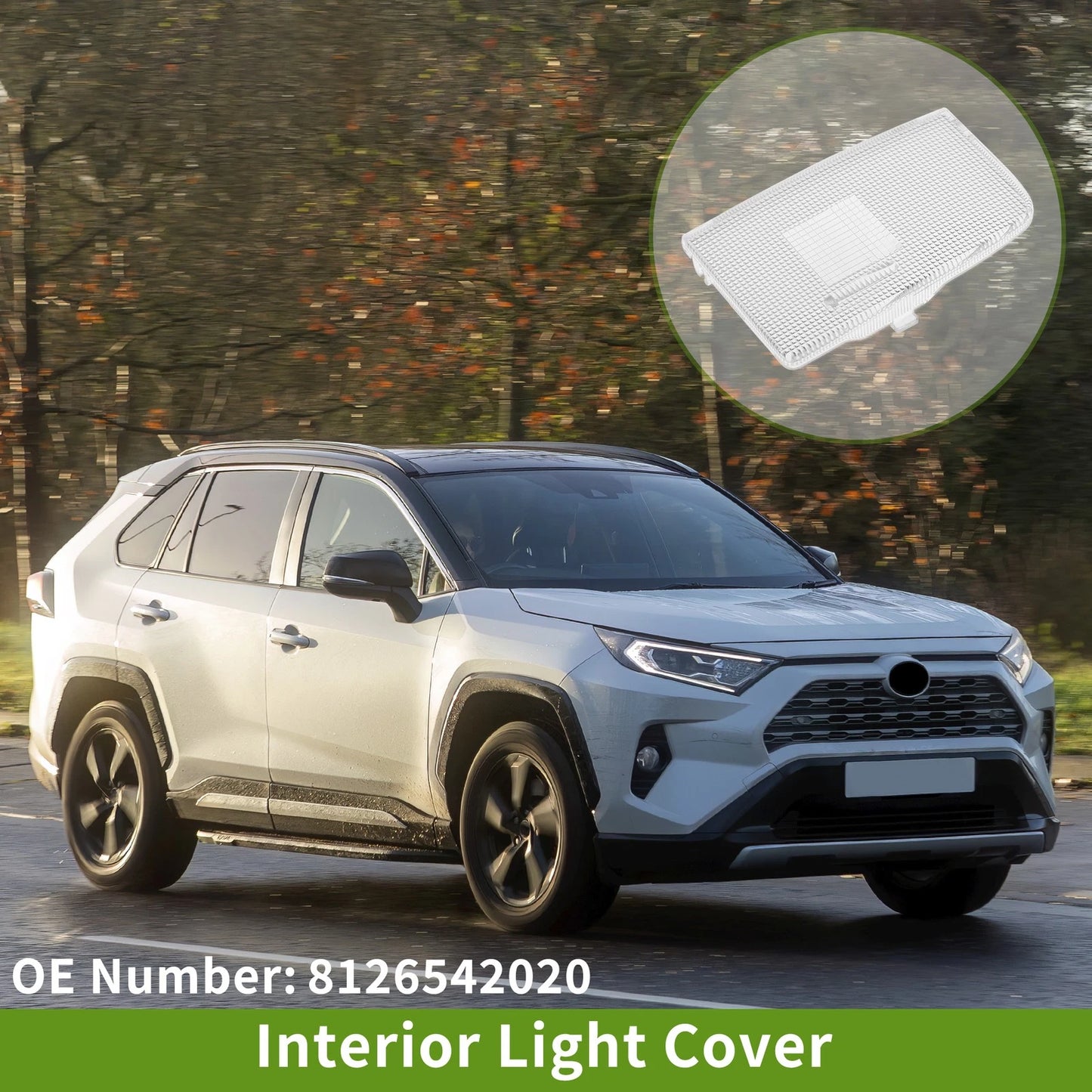 1pc Interior Light Cover for Toyota RAV4 (2006–2012) No. 8126542020