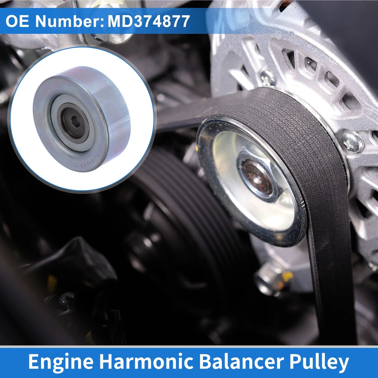 Drive Belt Idler Pulley for Mitsubishi Outlander (2003–2006) No.MD374877