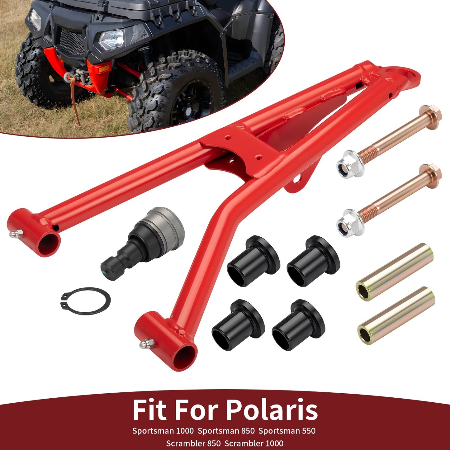Front Left Upper A-arm with Ball Joint Kit for Polaris Sportsman 850 1000 (2015–2023)