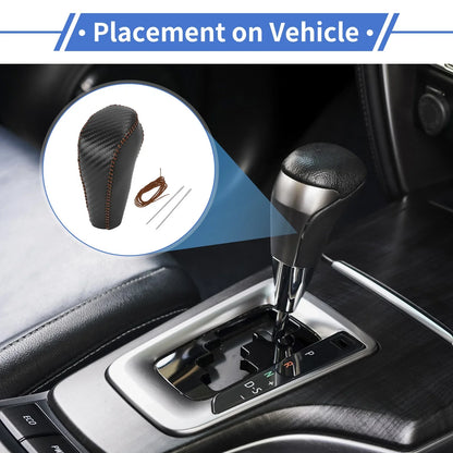 Car Gear Shift Knob Cover for Chevrolet Cruze 2011-2015 Black Carbon Fiber