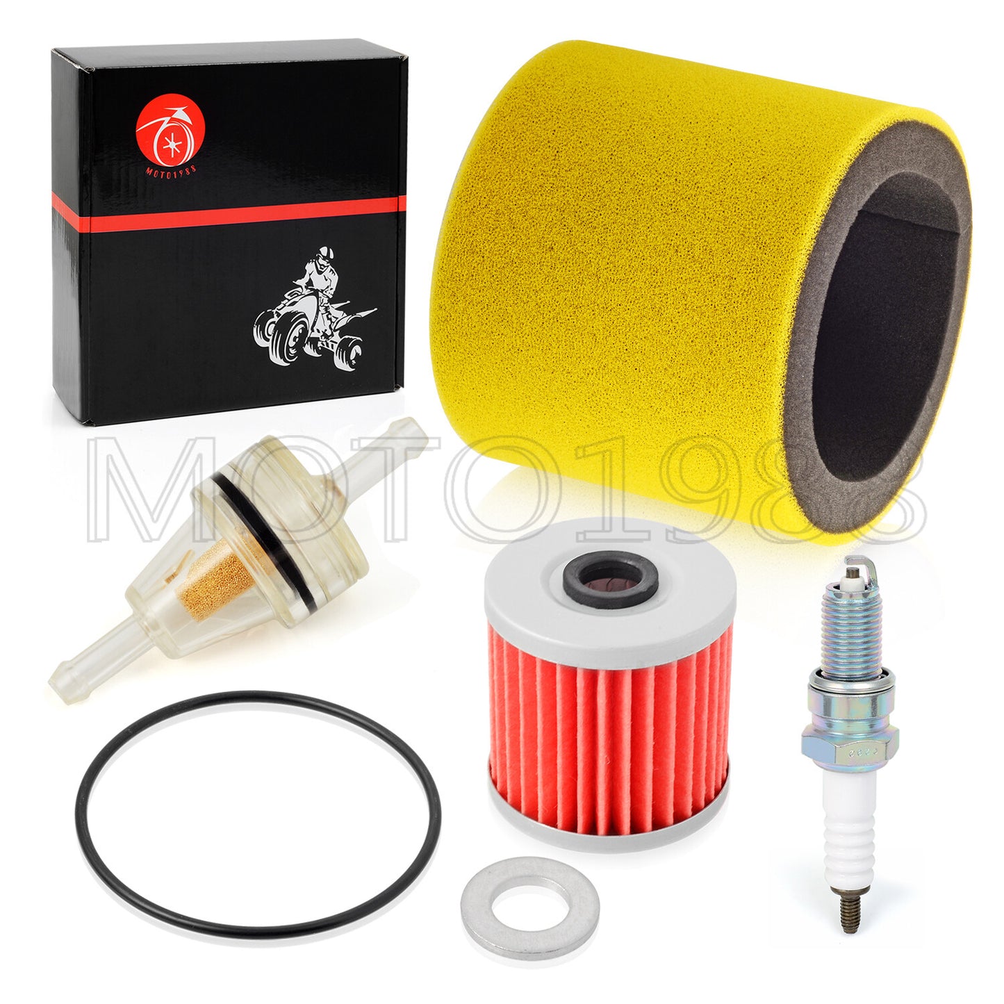 Air Filter Foam Oil Filter Spark Plug for Kawasaki KLF250 Bayou (2003–2011)