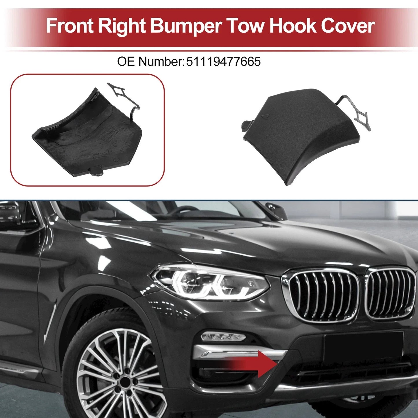 Tow Hook Cover Cap for BMW X3 G01 G08