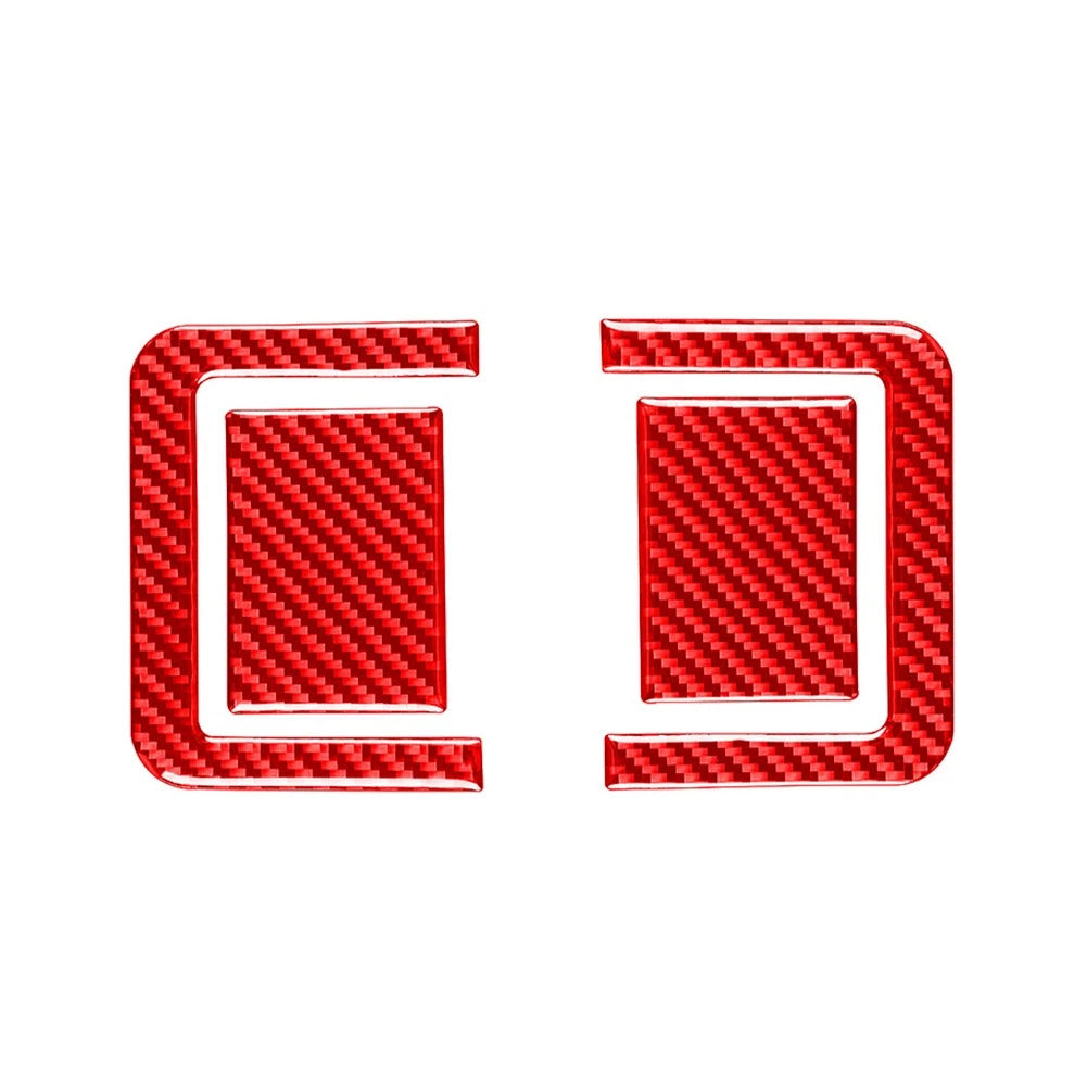 Carbon Fiber Red Rear Seat Adjustment Panel Cover Trim for Toyota Tundra (2014–2021)