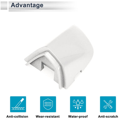 Front Left Door Handle Lock Cylinder Cover for VW (5KD837879) Silver ABS