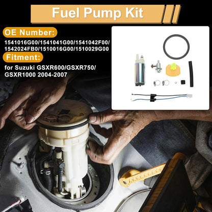 Fuel Pump for Suzuki GSXR600/GSXR750/GSXR1000 (2004–2007) Replaces 1541016G00