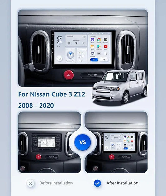 9" Wireless CarPlay Android Auto Head Unit for Nissan Cube (2008-2019)