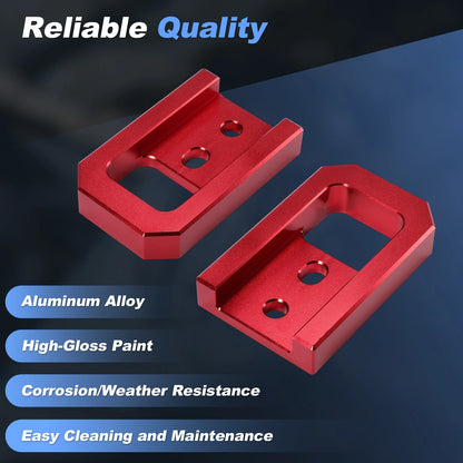 2X Front Tow Hooks for Toyota Tacoma 4Runner Land Cruiser 250 (2024–2026) Red
