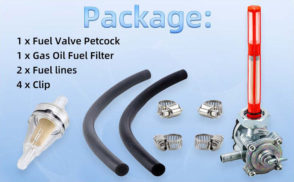 Fuel Vacuum Petcock with Filter for Honda VTX1300C, VTX1300R, VTX1300S, VTX1300T (2004–2009)