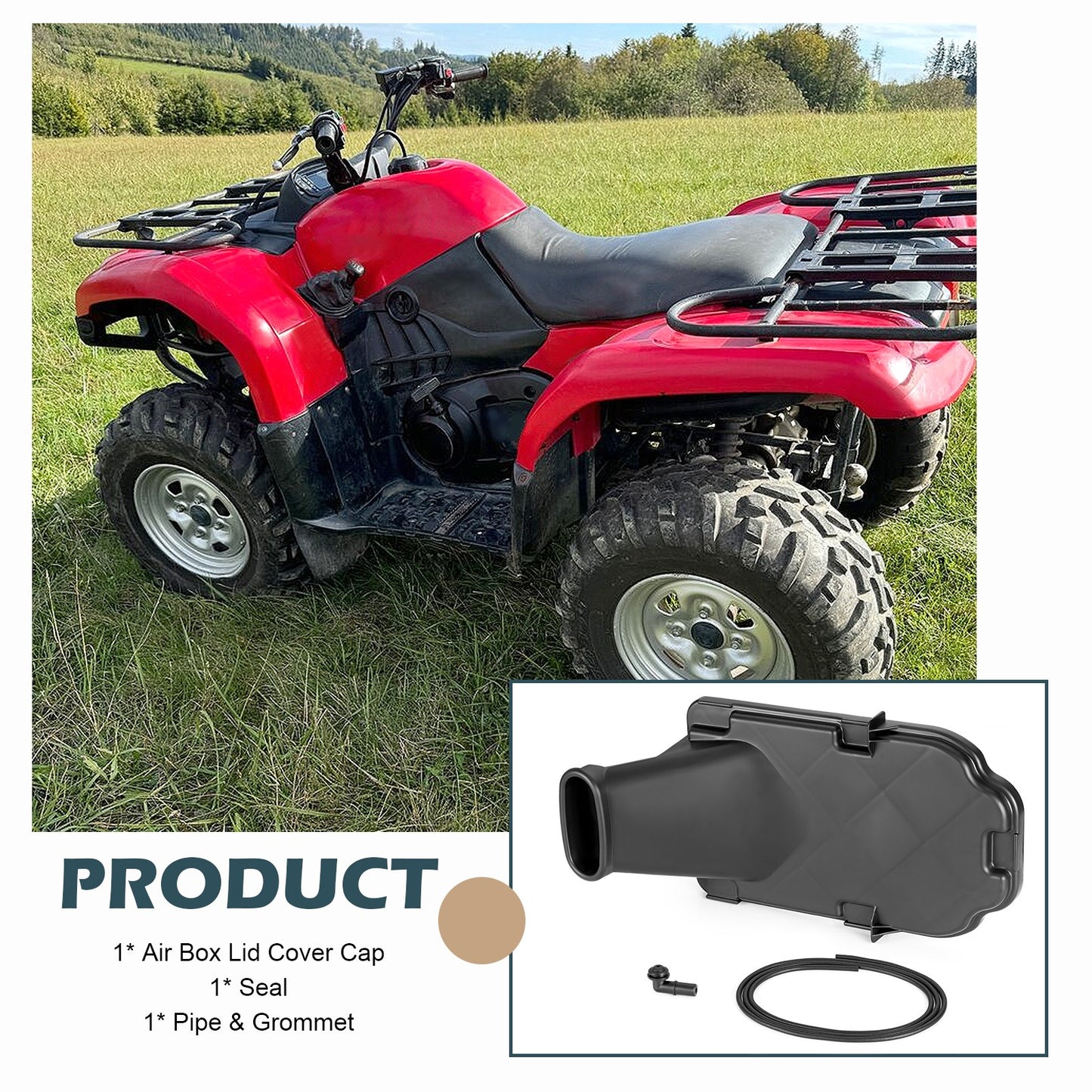 Air Intake Filter Box Cover for Yamaha Grizzly 660 (2002–2008)