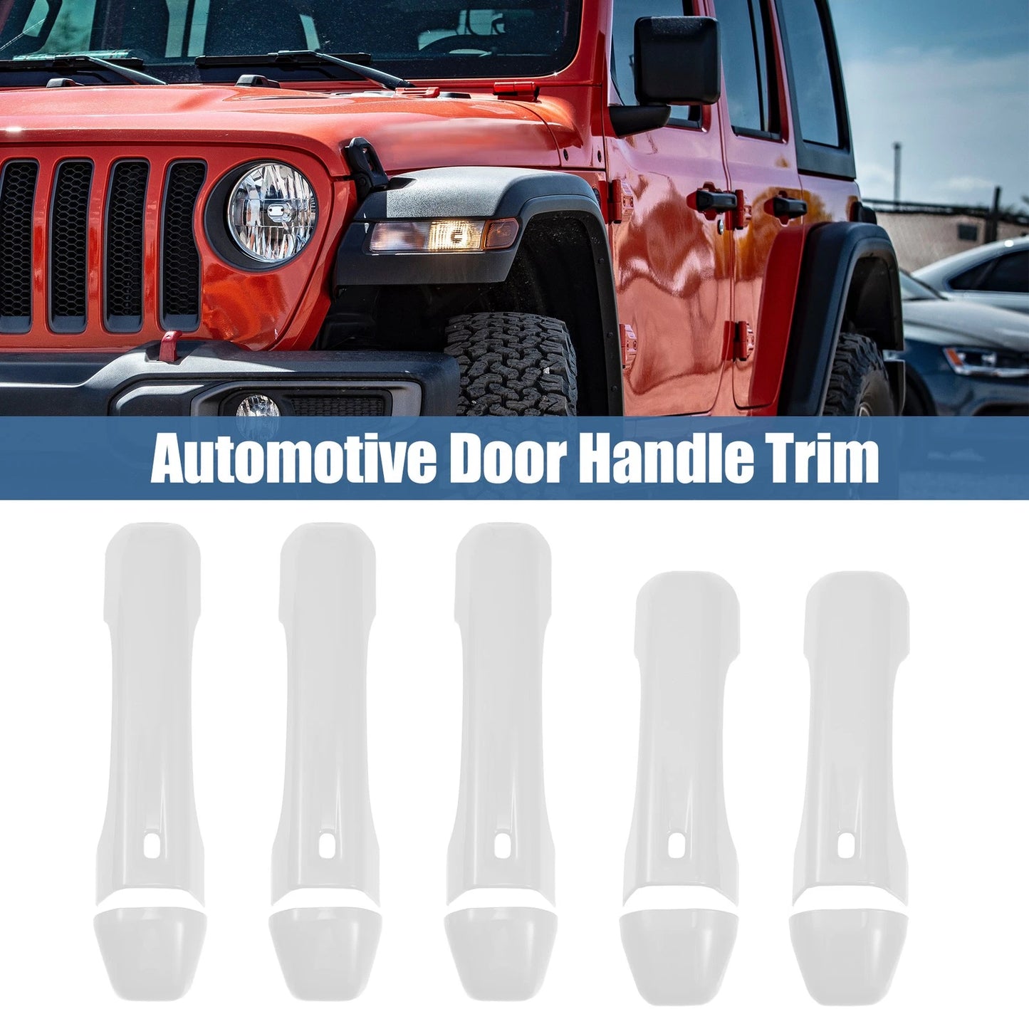 Set of 4 Door Handle Cover Trim for Jeep Wrangler JL JLU (2018–2023) White