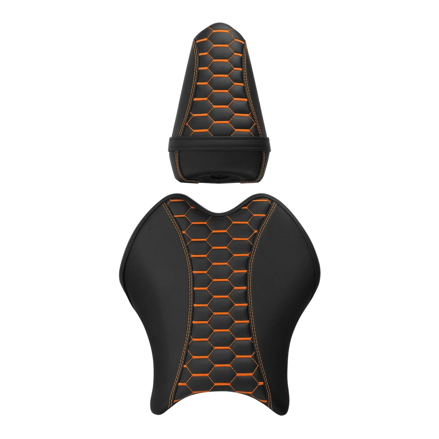 Black Orange Driver & Passenger Seats for Yamaha YZF R6 (2017-2022)