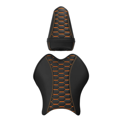 Black Orange Driver & Passenger Seats for Yamaha YZF R6 (2017-2022)