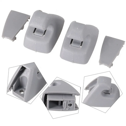 Gray Sun Visor Hook Clips for Chevrolet Cruze, Spark, Buick Verano (2011-2016)