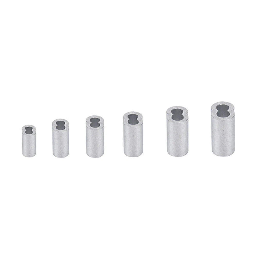 6 x Ferrule Crimping Loop Sleeves for Wire Rope Cable Line Assortment