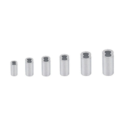 6 x Ferrule Crimping Loop Sleeves for Wire Rope Cable Line Assortment