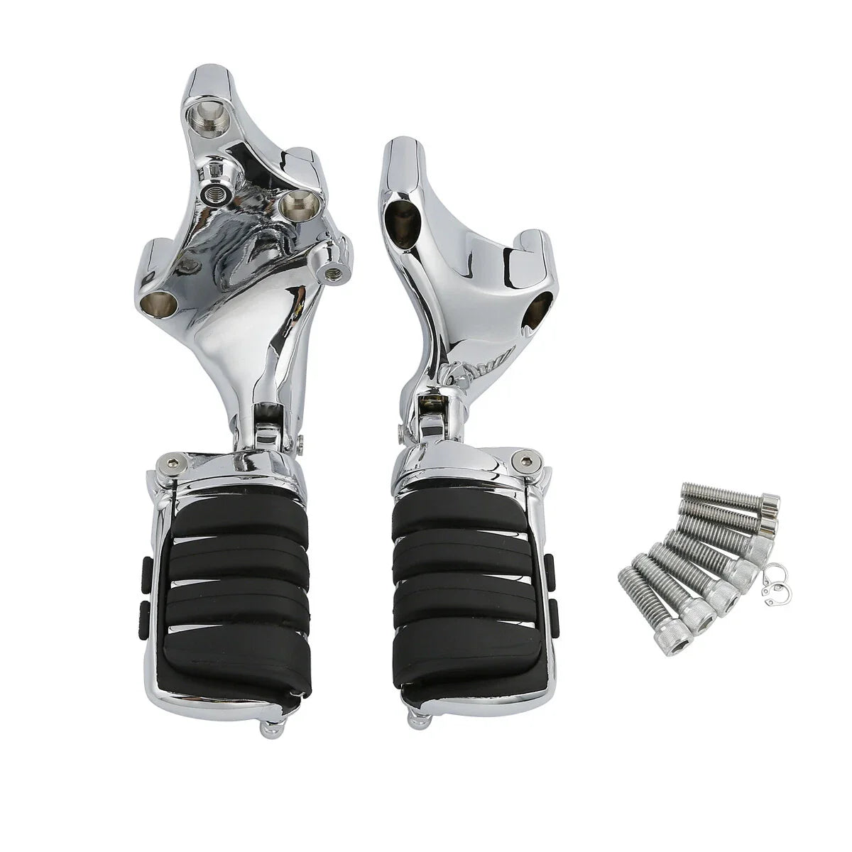 Chrome Passenger Foot Pegs Mount Bracket for Harley Sportster 883 1200 (14-22)