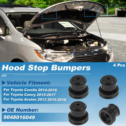 Set of 4 Hood Bump Stop Rubber Bumper Cushions for Toyota Corolla (2014–2018) 9048016049