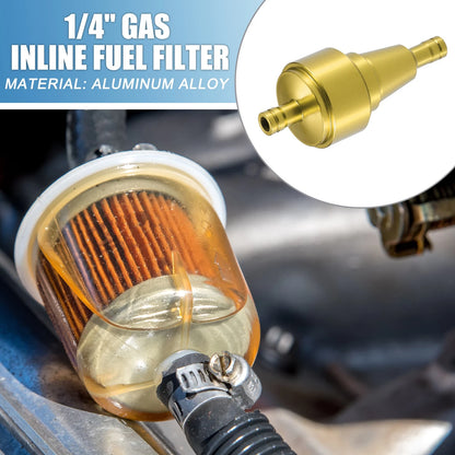 Universal Gas Inline Fuel Filter 6mm OD for ATV UTV (Universal)