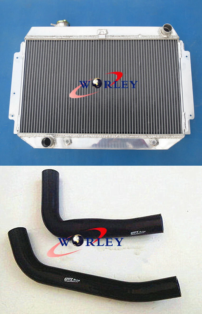 Aluminum Radiator & Red Hose for Holden HQ HJ HX HZ 253 308 V8