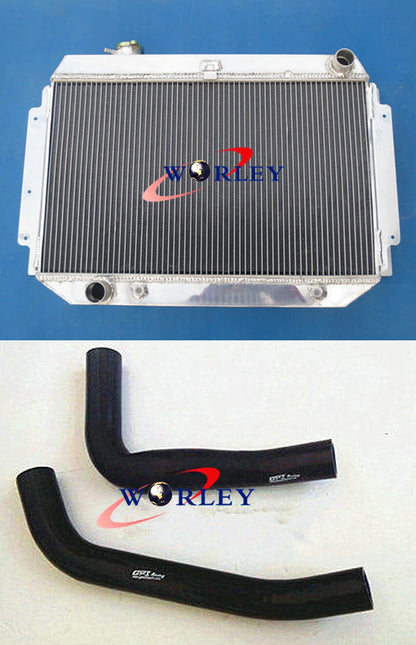 Aluminum Radiator & Red Hose for Holden HQ HJ HX HZ 253 308 V8