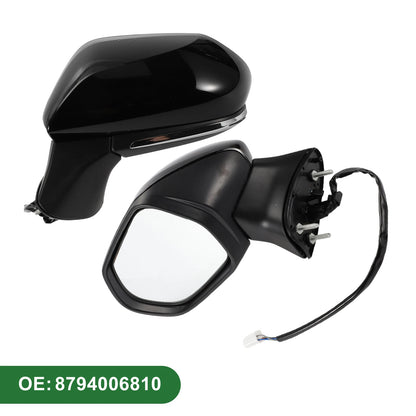 Left Side Door Mirror for Toyota Camry (Manual Folding, Gloss Black)