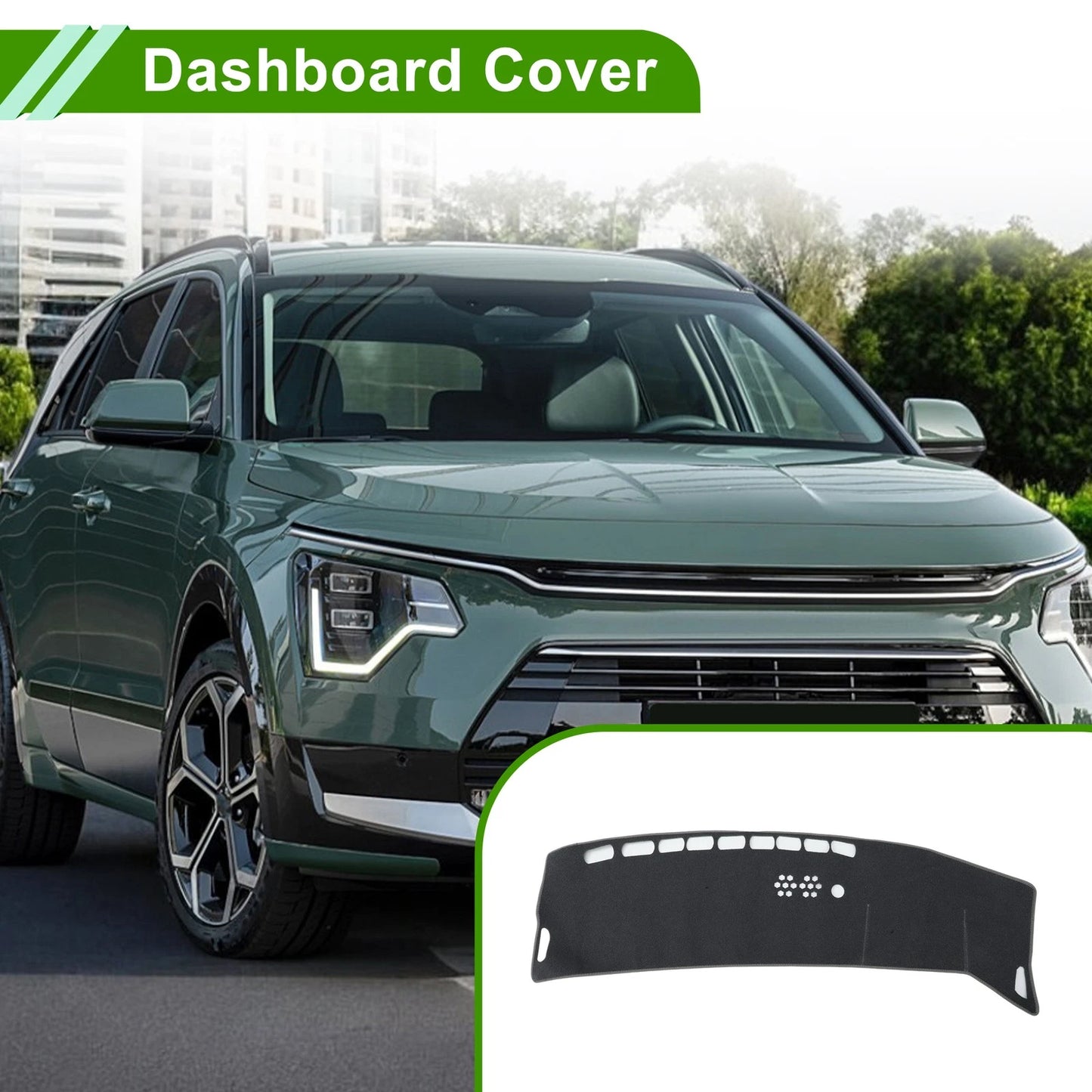 Dashboard Cover for Kia Niro (EV/PHEV/HEV) (2023–2025) Gray Polyester