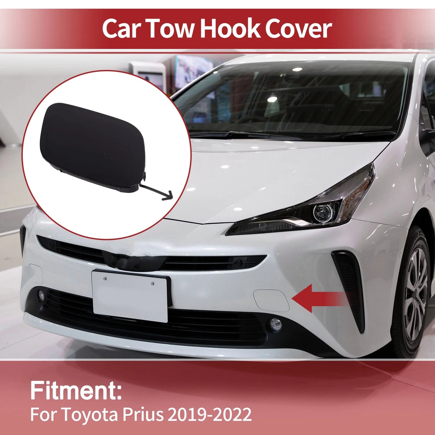 Tow Hook Cover Cap for Toyota Prius (2019–2022) No. 5212847910 1 Pc