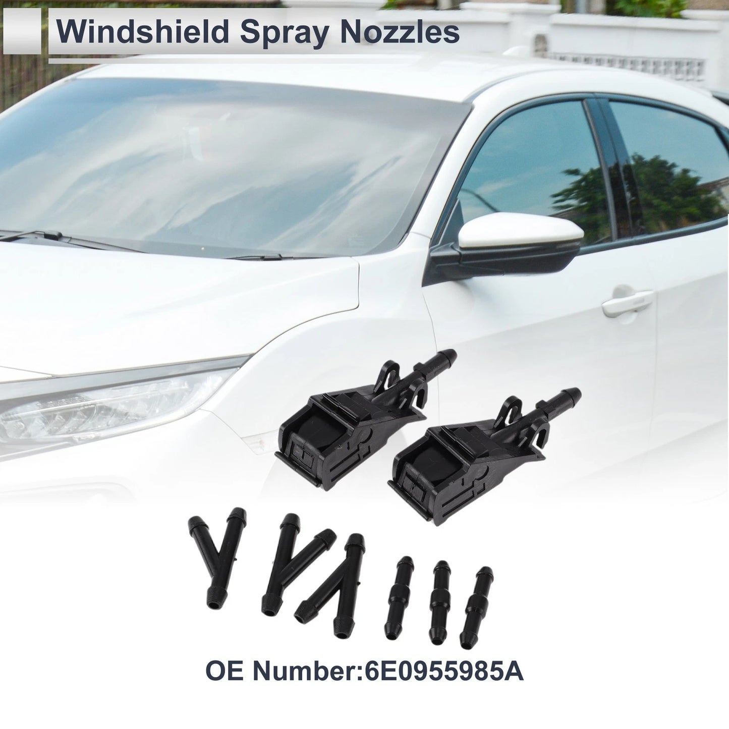 Windshield Washer Nozzle Set of 1 for VW (No. 6E0955985A)