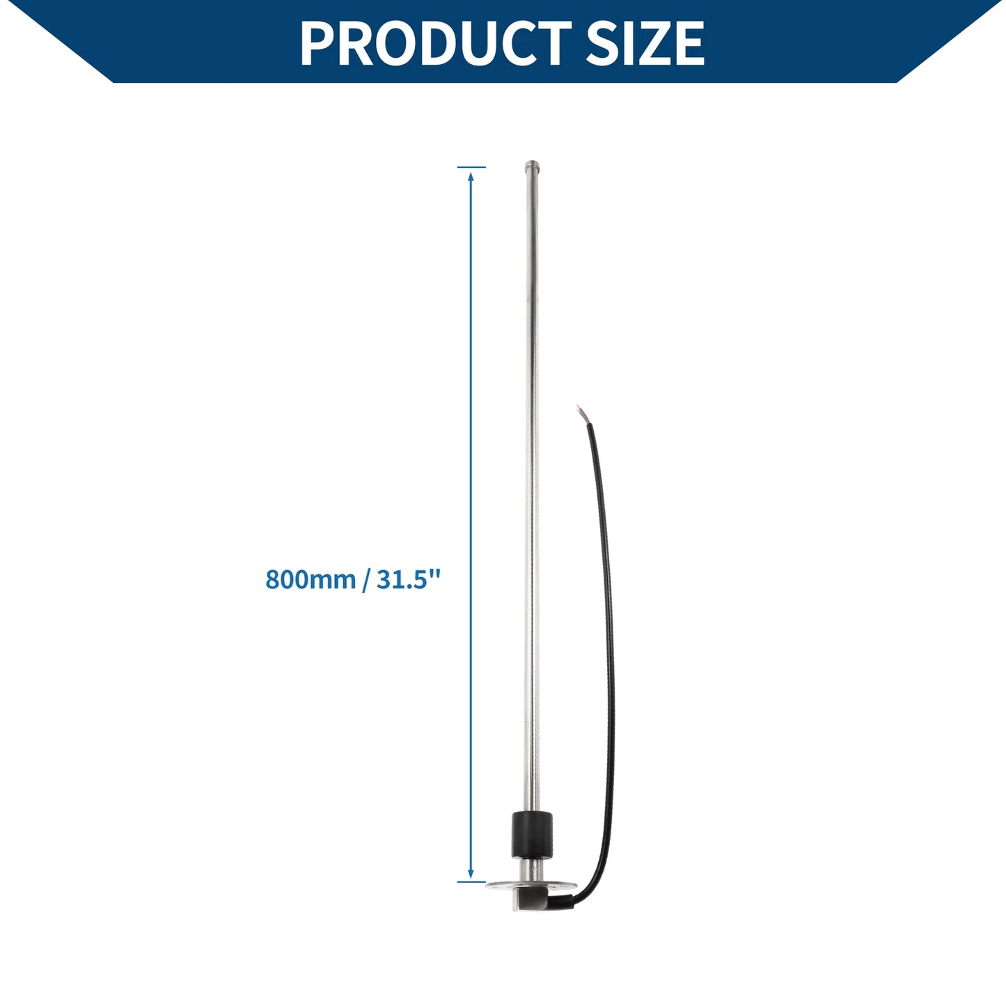 Fuel Sending Unit and Gauge Kit 0-190 Ohm 800mm for Boat Car