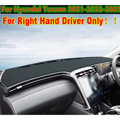 RHD Leather Dashboard Cover Pad Mat for Hyundai Tucson (2021–2023)