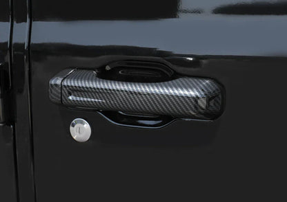 Carbon Fiber ABS Door Handle Lid Cover Trim for Jeep Wrangler JL (2018–2023)