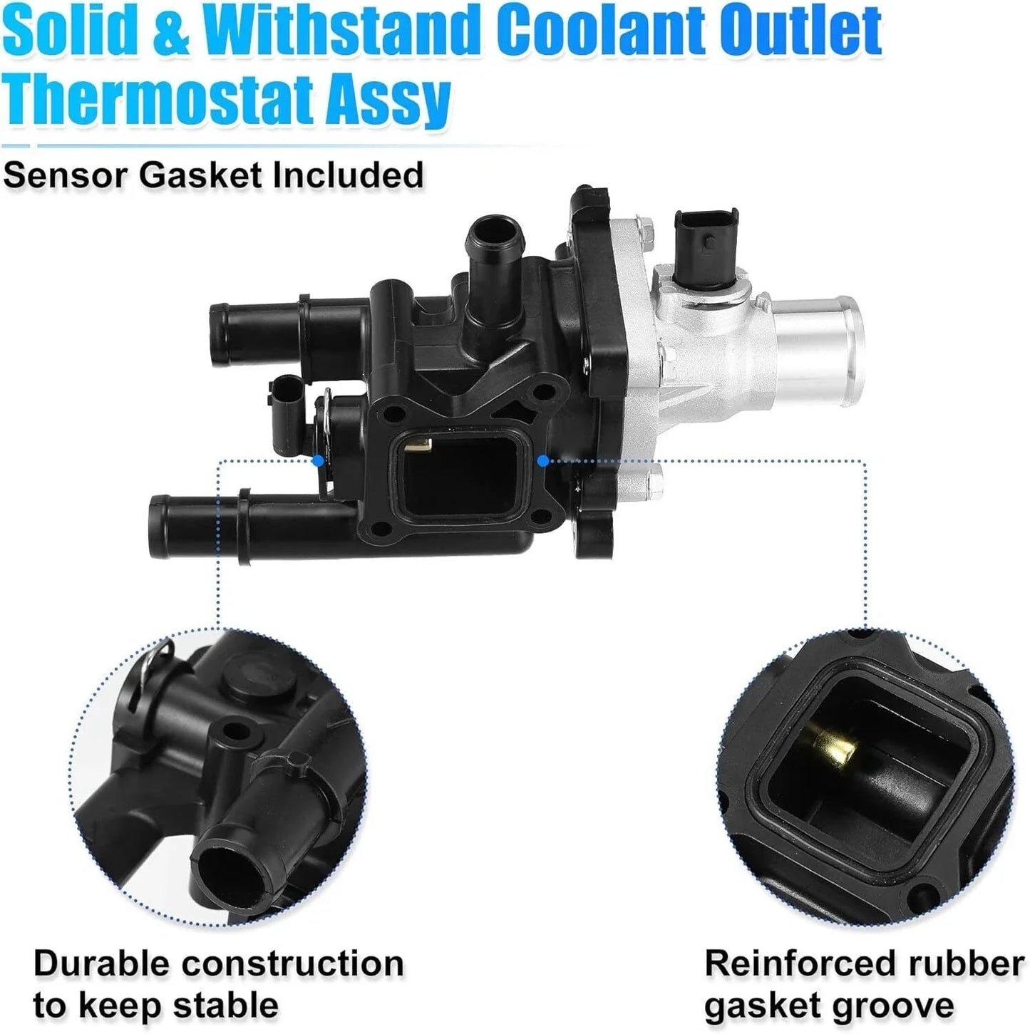 Thermostat Assembly Water Outlet for Chevrolet Sonic Cruze (2012–2016)