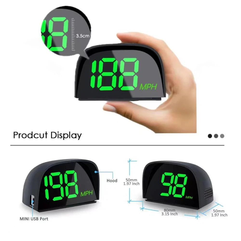 HUD GPS Head-Up Display Speedometer for Car SUV Digital MPH Universal