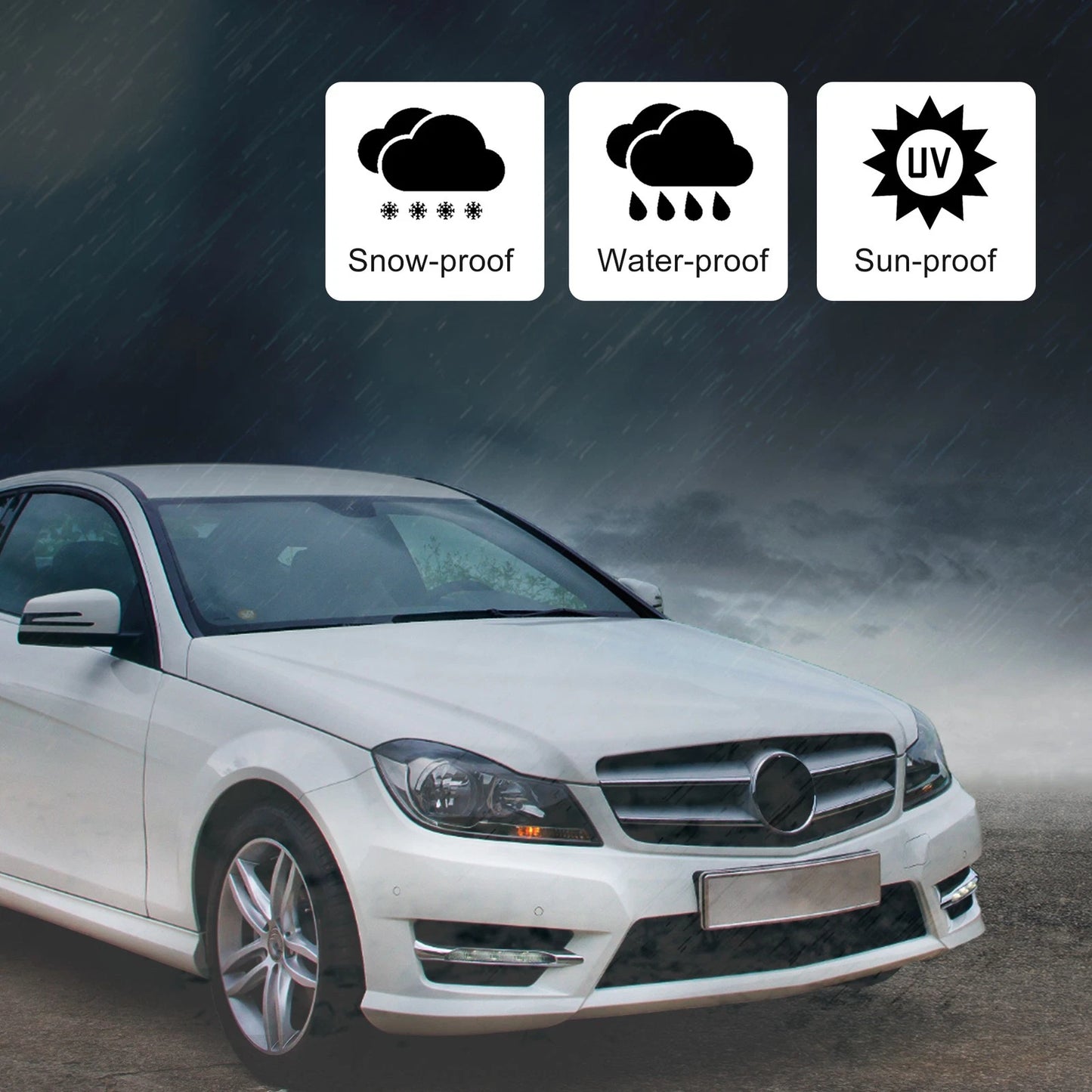 1 Pair Front LED Fog Lights A2049068900 for Mercedes-Benz E-Class (2010–2016)