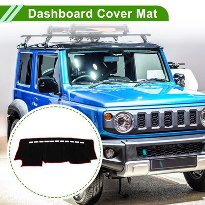 Dashboard Cover for Suzuki Jimny (JB23 JB33 JB43) Black Red Polyester 1Pc