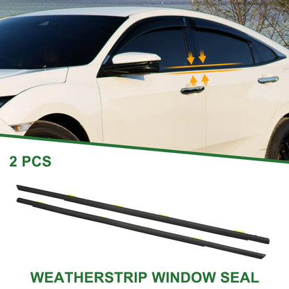 2pcs Rear Weatherstrip Window Seal No. 72450S5A003 for Honda Civic