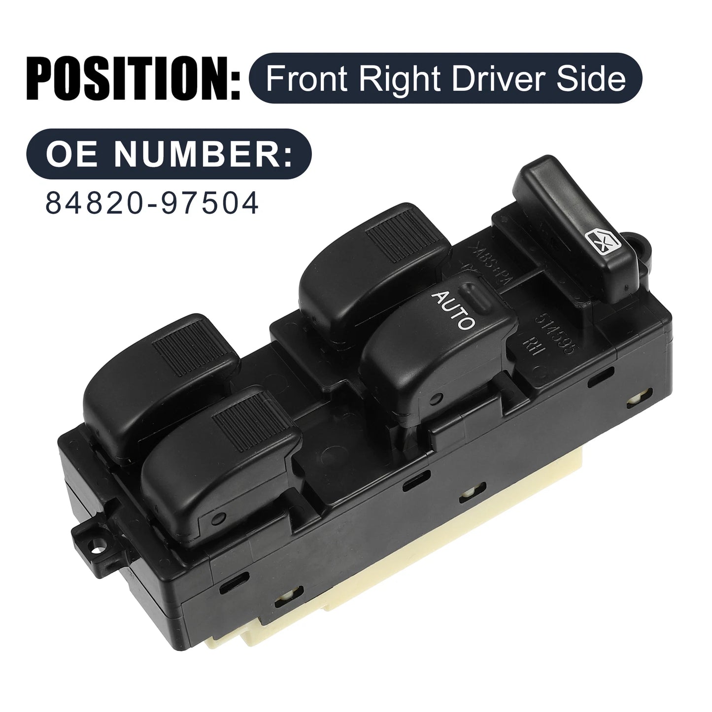 Front Right Power Window Switch for Toyota Spark Cami Duet Avanza (2000–2023)