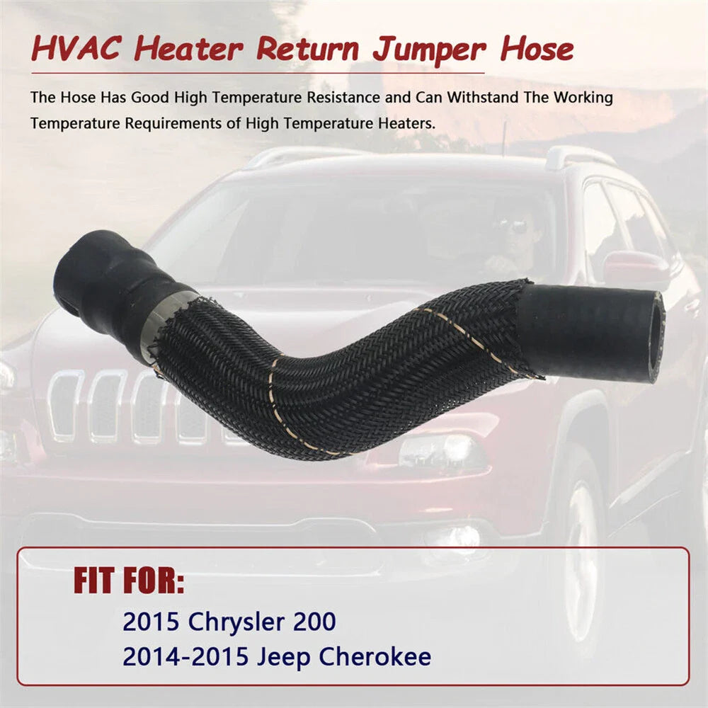 HVAC Heater Hose Connector Black for Chrysler 200, Jeep Cherokee (2014-2015)