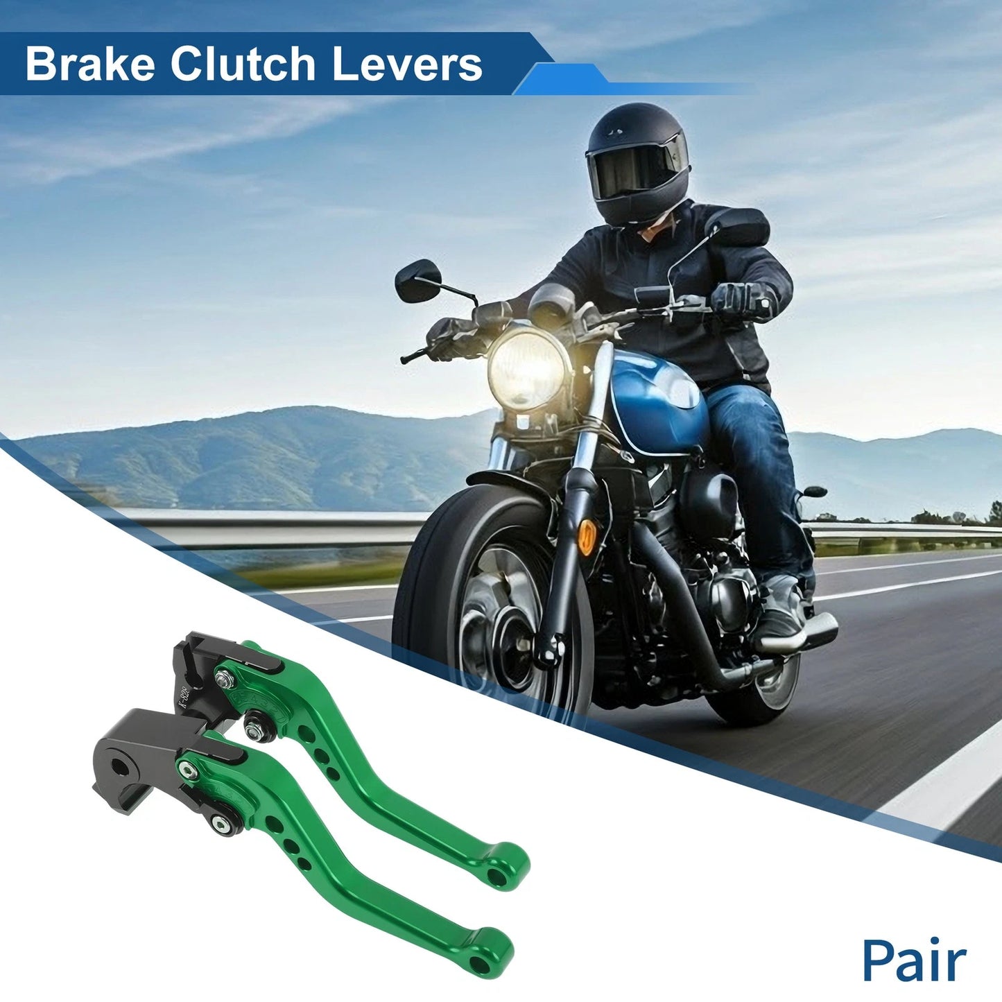 Short Brake Clutch Levers for Kawasaki Z1000SX/Ninja 1000 (2011–2016) Green