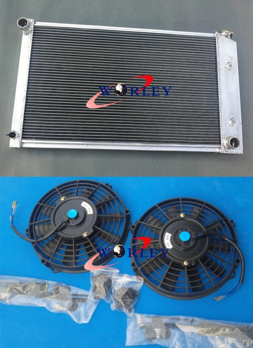 3 Core Aluminum Radiator with 2 Fans for Pontiac Firebird Trans Am (1970–1981)