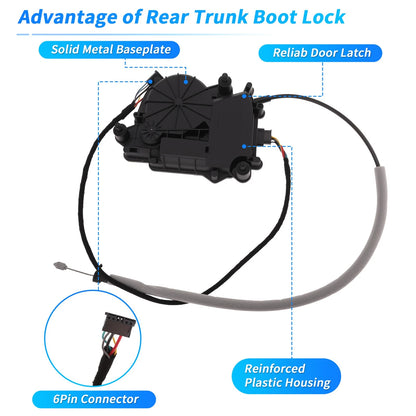 Rear Trunk Latch Lock Actuator for BMW 430i (2022–2024) 6 Pins 51247430626