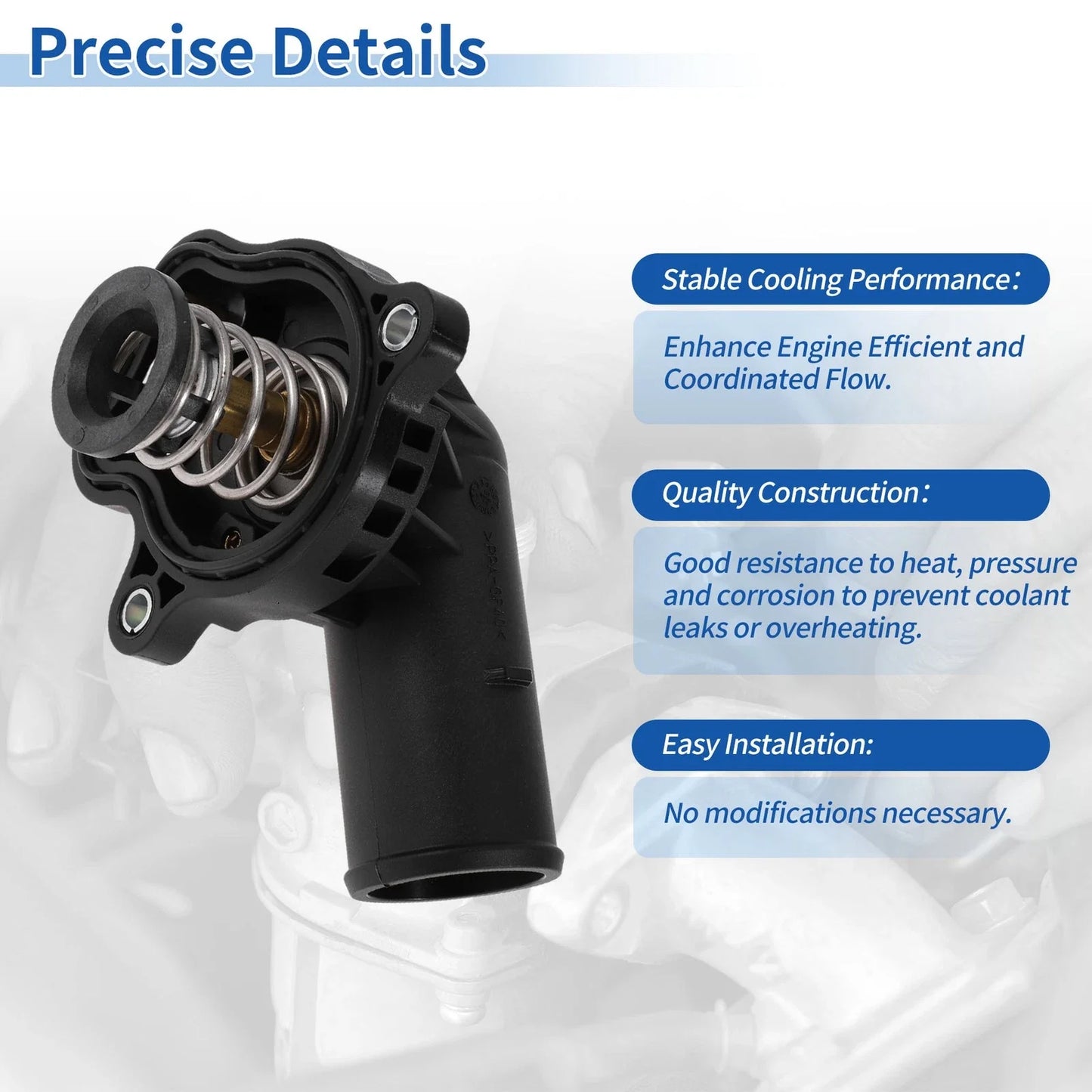 Engine Coolant Thermostat Housing for Dodge Durango V6 3.6L (2011-2023)