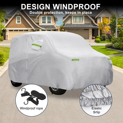 Waterproof Car Cover with Hook for Mitsubishi eK (350x148x165cm)