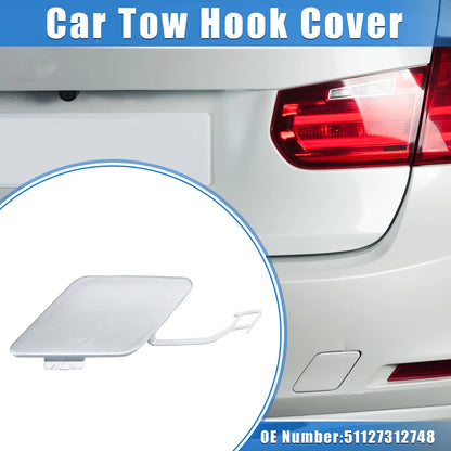 Tow Hook Eye Hole Cover Cap for BMW 3 F30 (2012–2015) Silver Tone