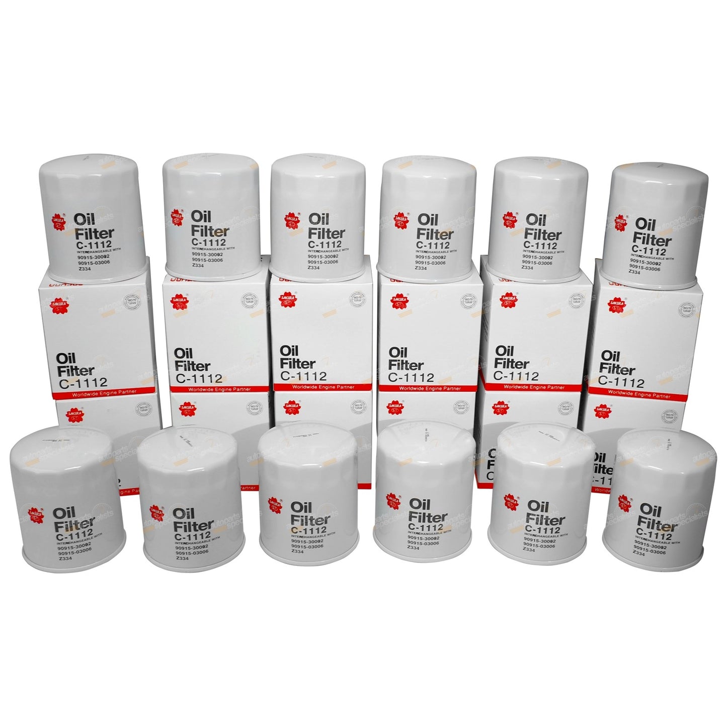 Set of 12 Oil Filters for Toyota Land Cruiser (1990–2007)