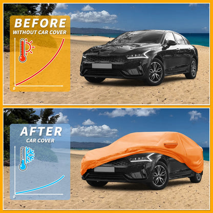Waterproof Car Cover for Kia K5 (2021–2023) 210D-PU with Zipper