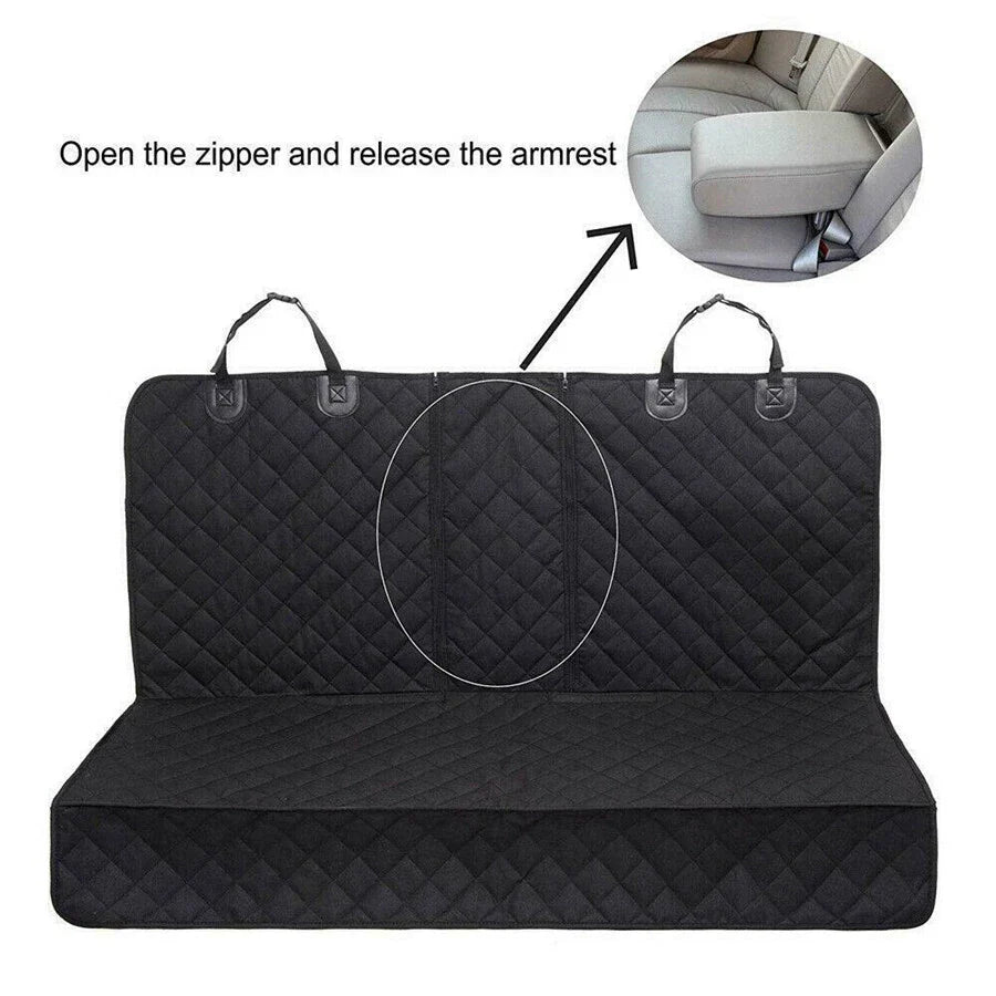 Universal Waterproof Black Pet Car Seat Cover for Dog Cat Rear Bench Mat